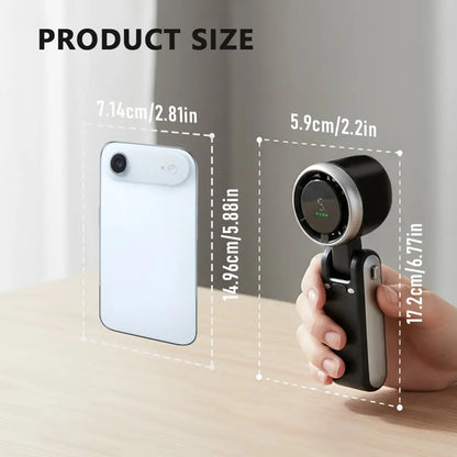 Ultimate Handheld Turbo Fan: 5 Speed Settings, 12 Hour Battery Life, Perfect for Travel and Outdoor Adventures