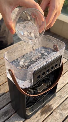 Stay Cool Anywhere: Mini USB Portable Air Conditioner with Humidifier, LED Night Light & 3-in-1 Functionality