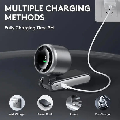 Ultimate Handheld Turbo Fan: 5 Speed Settings, 12 Hour Battery Life, Perfect for Travel and Outdoor Adventures