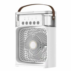 Stay Cool Anywhere: Mini USB Portable Air Conditioner with Humidifier, LED Night Light & 3-in-1 Functionality
