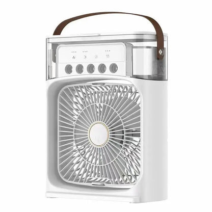 Stay Cool Anywhere: Mini USB Portable Air Conditioner with Humidifier, LED Night Light & 3-in-1 Functionality