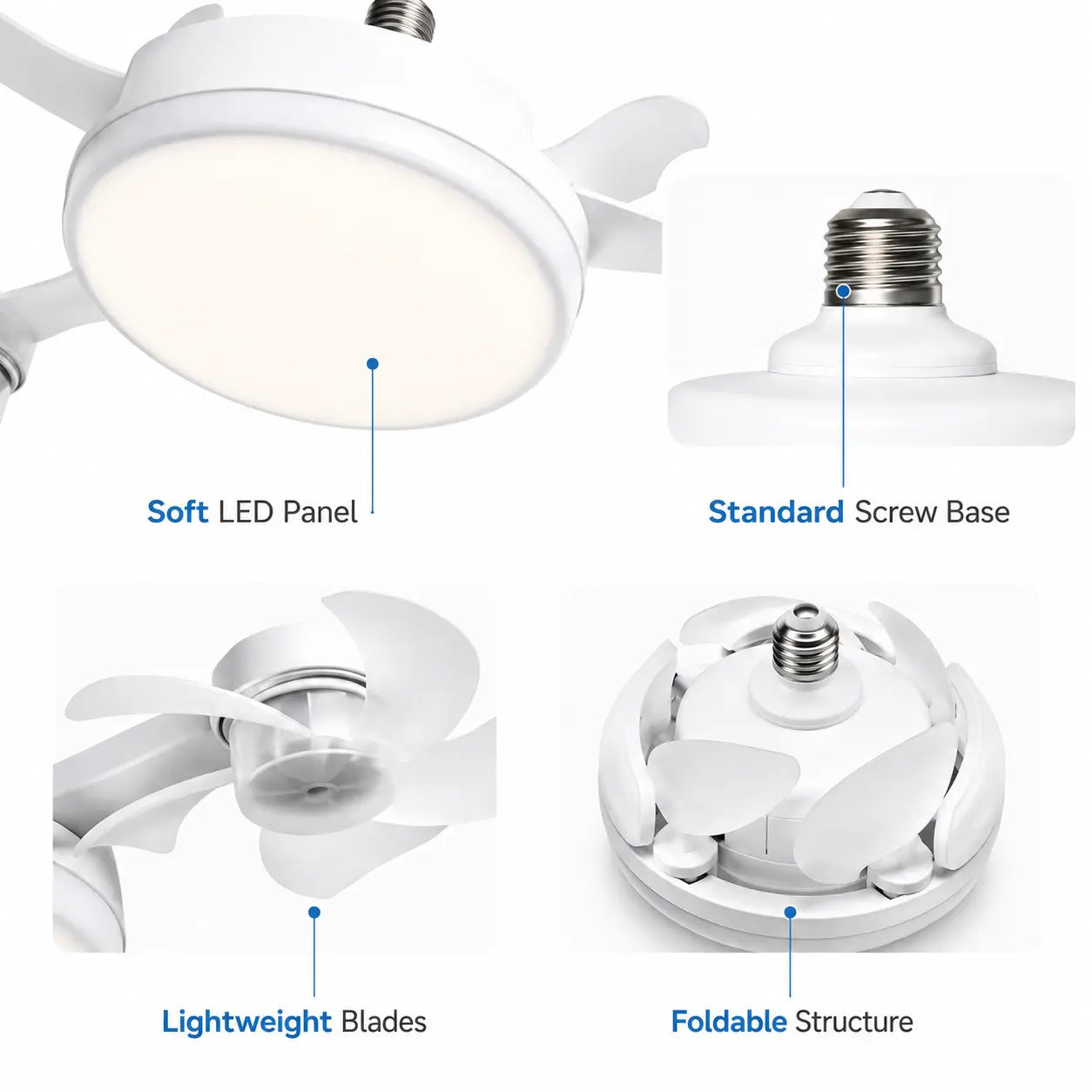Transform Your Space with the Versatile 19.69 Inch Ceiling Fan Light – Remote Controlled, Energy Efficient, and Perfect for Any Room!